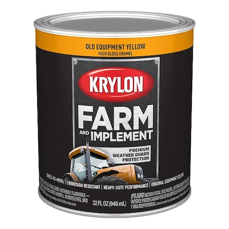 Krylon Acrylic Coating, High Gloss, Old Equipment Yellow K02042008