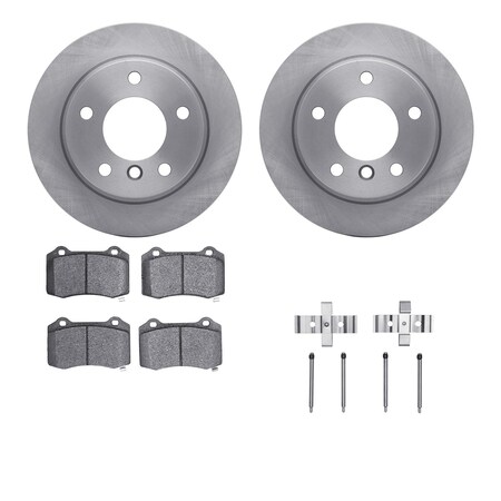 Dynamic Friction Co DFC Rotors with EURO 5000 Ceramic Brake Pads includes Hardware 6612-39005