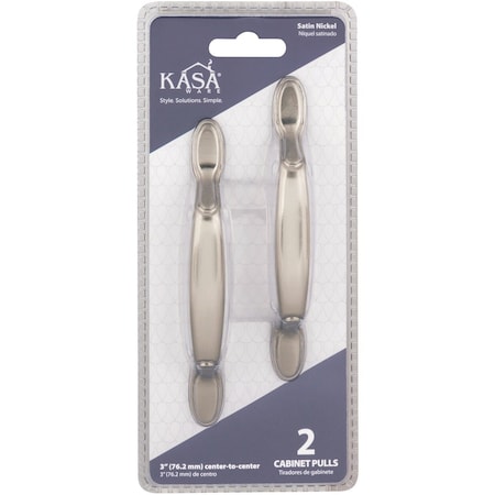 Hardware Resources KasaWare 5'' Satin Nickel Cabinet Pull, 2PK K2363SN-2