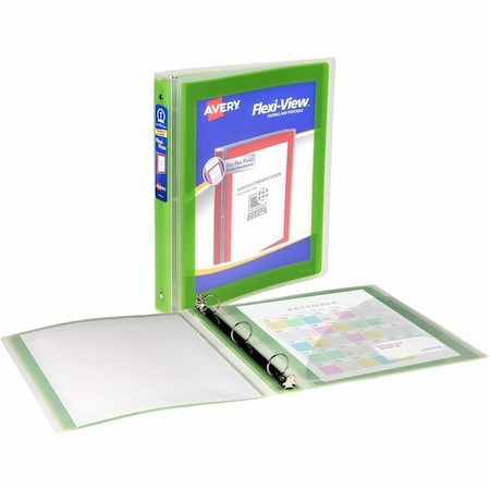 Avery Flexi-View 3 Ring Binder, 1 In Round Ring 17608