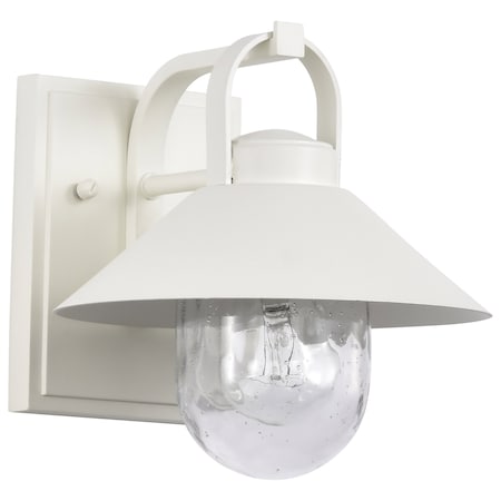 Nuvo Ridge, Small Outdoor Lantern, White Finish, Clear Seeded Glass 60/8520