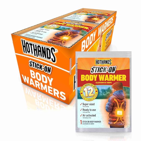 Hothands Body Warmer, Up to 12 hr, Air-Activated, 127  Degrees F Avg. Temp., 40 PK H163790