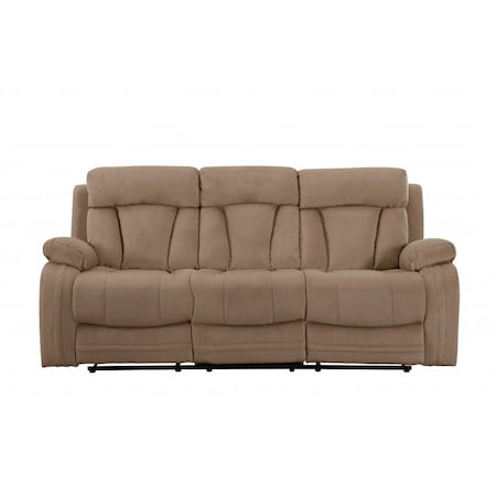 Homeroots 40" Modern Beige Fabric Sofa 329383