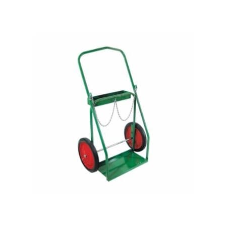 Anthony Low-Rail Frame Dual-Cylinder Cart, 28 in OD W x 46 in H, 14 in dia x 1.75 in W Solid Rubber 021-8-14