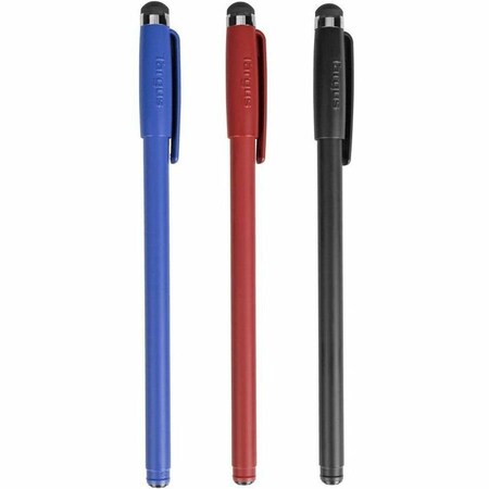 Targus STYLUS & PEN, BLACK/BLUE/RED, 3PK AMM0601TBUS