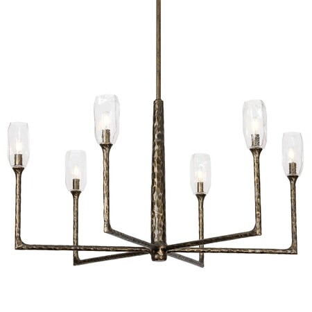 Troy Lighting Lyle 6 Light Chandelier 36 In. Black Patina Gold F1338-BPG