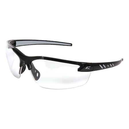Edge Eyewear Reader Safety Glasses, Black Clear Lens, Anti-Scratch Coating DZ111-1.5-G2