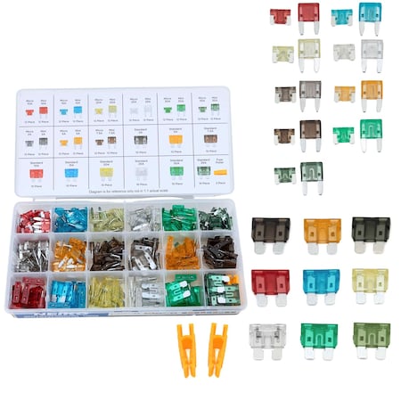 Neiko Car Fuse Master Assortment Set, 306pc, Fast Acting, Auto Fuses Kit, Standard, Micro & Mini Sizes 50505A