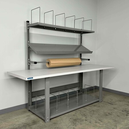 Stackbin Packing Work Bench, 96" W, 1000 lb. 4-8XPACK-4E-GY