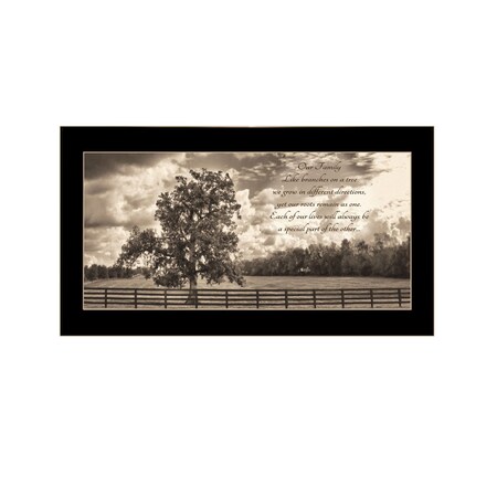 Homeroots Our Family Black Framed Print Wall Art 529634