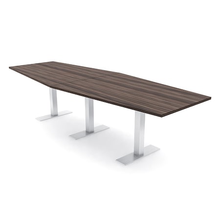 Skutchi Designs 10 Person Conference Table With Power Unit | 10' Hexagon Table | Harmony Series HAR-HEX.IR-48X120-T-H3041-NA