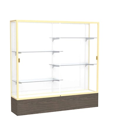 Ghent Floor Display Case 72x72x16, White, Champange 2076WB-GD-WV