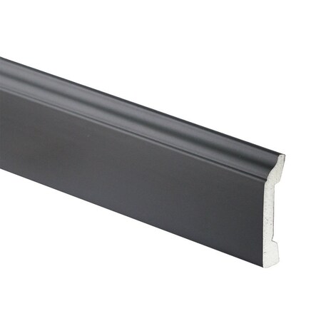 Inteplast Building Products Baseboard Moulding, 8 ft L, 3-3/16 in W, 3/8 in Thick, Square Edge Profile, Polystyrene 86230800040