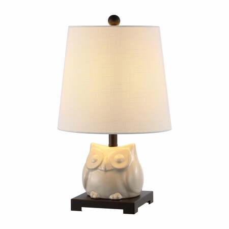 Jonathan Y Justina 16" Ceramic Mini LED Table Lamp, Antique White JYL3014B