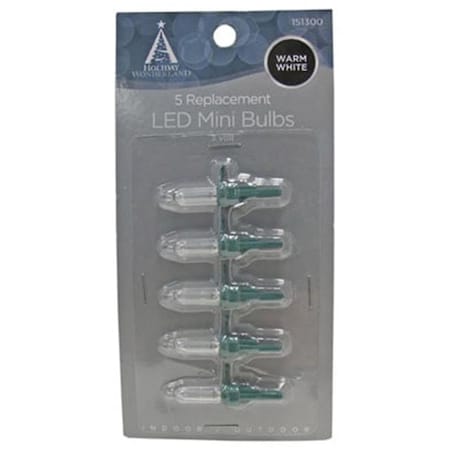 Noma Inliten 1122188 HW Warm White Mini LED Bulb, 5PK 151300