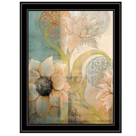 Homeroots Meandering Flowers I 2 Black Framed Print Wall Art 404842
