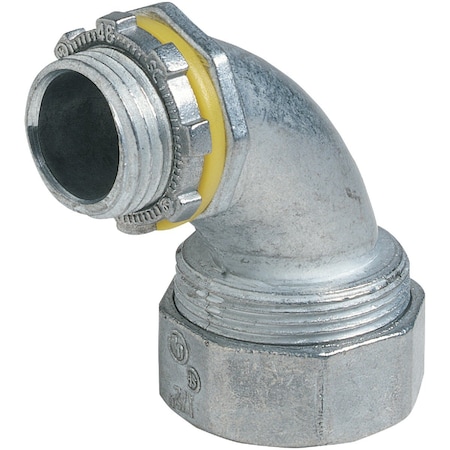 Halex 1/2'' 90 Deg Die-Cast Zinc Liquid Tight Connector 91695