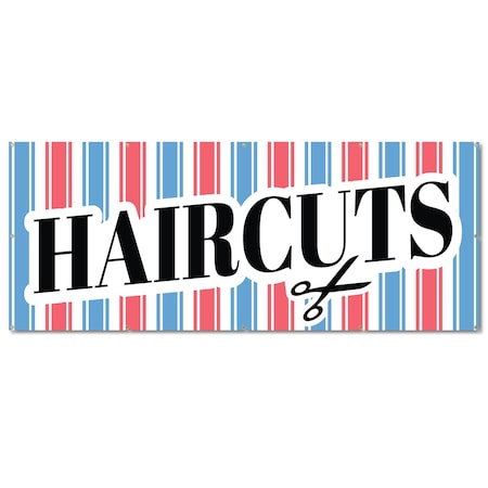 Signmission Haircuts, 48 Inch, Banner B-120-30385