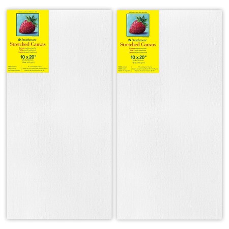 Strathmore 300 Series Traditional Stretched Canvas, 10x20 inch, 2PK P313-00