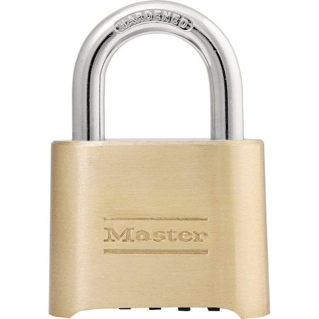 Master Lock 2-9/10 in. H X 1 in. W X 2 in. L Steel Double Locking Combination Padlock 175D