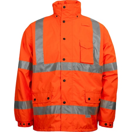 Reflective Apparel ANSI Type R Class 3 Waterproof 3-Seasons Parka, Outer Shell 431ST-OR-4X