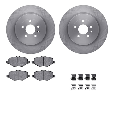 Dynamic Friction Co DFC Brake Rotor with 5000 Brake Pads and Hardware Kit 6512-99689