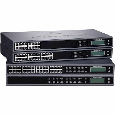 Grandstream IP Telephone Adaptor 24 FXS ga gateway FXS, 1 GigE, near HD quality audio, GDMS Support GXW4224-V2
