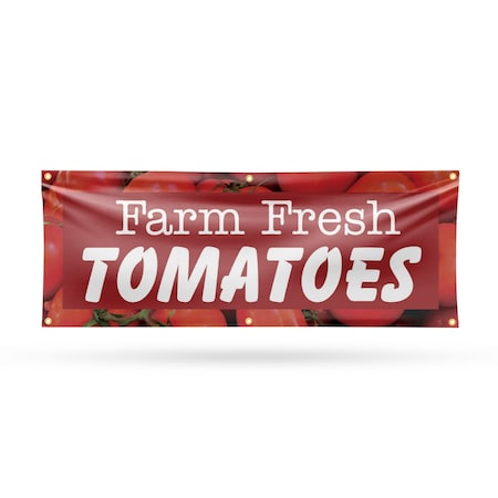 Signmission Farm Fresh Tomatoes, 24 Inch x 72 Inch, Vinyl Banner B-72-30618