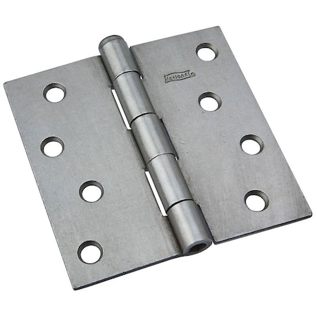 National Hardware Broad Hinge, 4 in W Frame Leaf, 0.11 in Thick Frame Leaf, Steel, Steel, Removable, Loose Pin N139-998