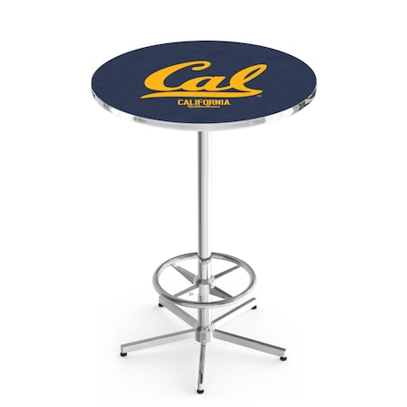 Holland Bar Stool Co 42" Chrome Cal Pub Table, 36" dia. Top L216C4236Cal-Un