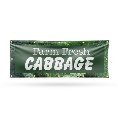 Signmission Farm Fresh Cabbage, 48 Inch x 120 Inch, Vinyl Banner B-120-30583