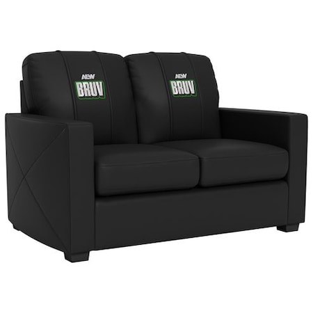 Dreamseat Silver Loveseat with AEW Will Osprey Bruv Logo XZ7759003LSCDBK-PSAEW0011