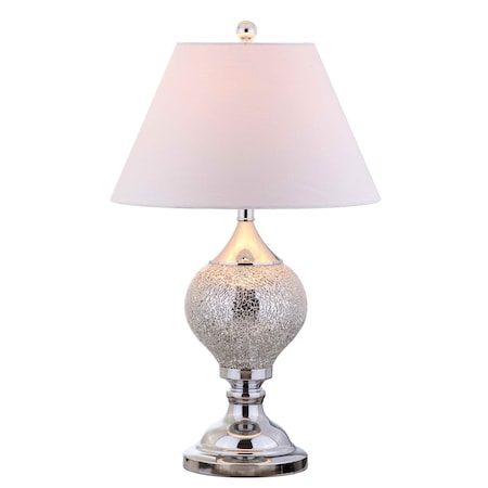 Jonathan Y Louise 27" Mirrored LED Table Lamp, Silver/Chrome JYL4008A