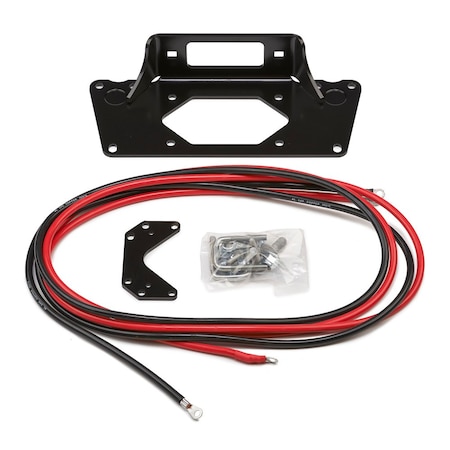 Warn Winch Mount For 4000 to 4500 Pound Winches; Fixed Mount; Powder Coated; Black 93720