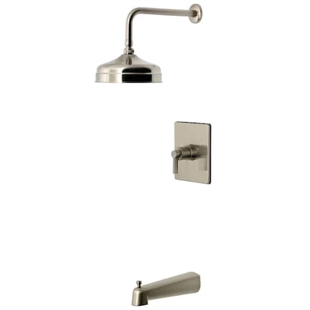 Kingston Brass Single-Handle Pressure Balanced Tub and Shower Faucet, Brushed Nickel KB6348NDL