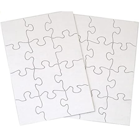 Actividad 8 .5 x 11 in. Puzzle-It Blank Puzzles with Envelopes & 8 Puzzles Per Pack, White - 12 Piece AC3661290