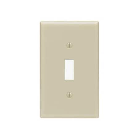 Leviton Switch Wallplate, Standard Size, Gang 1, Ivory 86001
