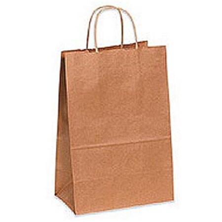 Box Packaging 14 x 10 x 14 in. Kraft Shopping Bag - Pack of 200, 200PK BGS107K