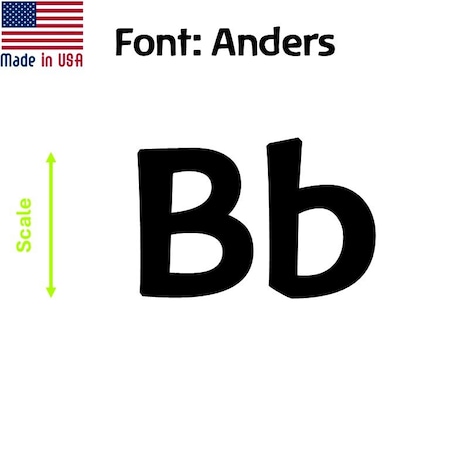 Aacc Self-Adhesive Vinyl Letter: b, Scale: 1 in. Color: Black Font: Anders by, 4PK AACC-Anders-lb-Black-I1x4