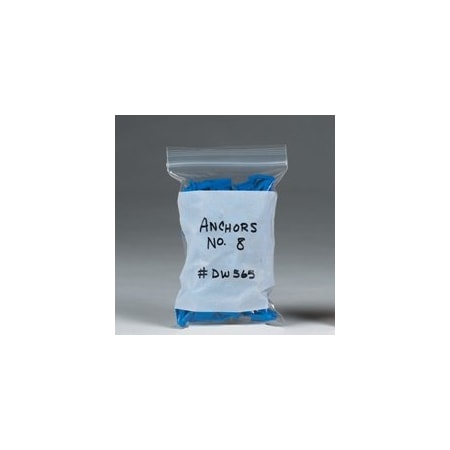 Bubblefast 1000-7 x 8'' - 2 Mil White Block Reclosable Poly Bags, 1000PK BFPB3974