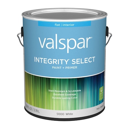 Valspar Integrity Select Paint & Primer Flat Interior Paint Wht 1 Gal. 028.0051000.007