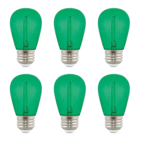 Westinghouse 2W 40W Eq. Green S14 Filament LED Light Bulb, Medium Base, 6PK 5333020