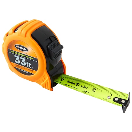 Keson 33 ft Tape Measure, 1 in Blade PG181033UB
