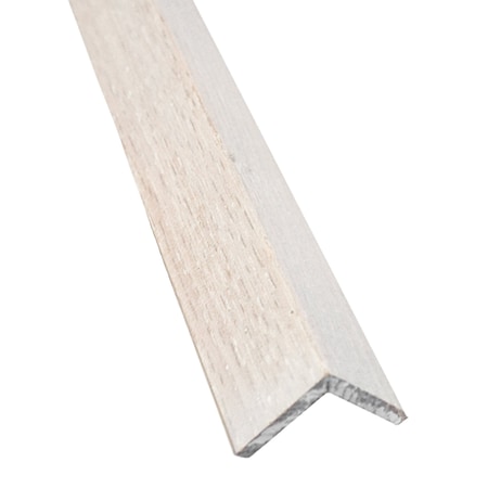 Timberchic Wood, White, 48 in L, 1.25 in W, Stained 323