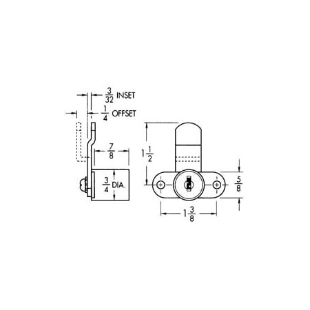 Compx Security Products Disc Cam Lock 7/8in C8080-KAC415A-14A