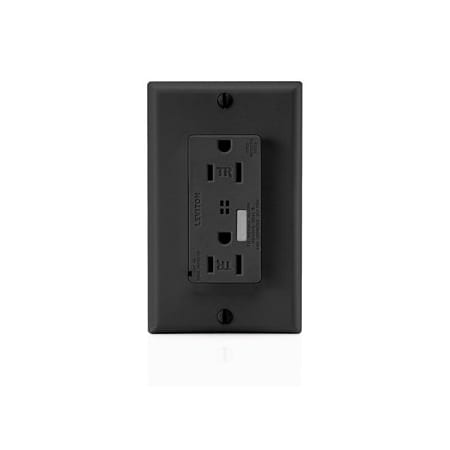 Leviton Surge Protector Receptacle, 15 Amp, 125 Volt, 5-15R NEMA, Black T7280-E