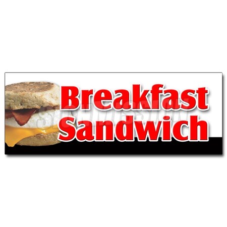 Amistad 4.5 x 12 in. Breakfast Sandwich Decal Sticker AM3873403