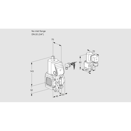 Honeywell Kromschroder Gas Solenoid Valve - Class A, 500 mbar, IP65, EN 161 KS88027927