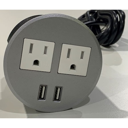 Boss Office Products Desk Top Electrical Plus Grommet Outles SOT-4SW