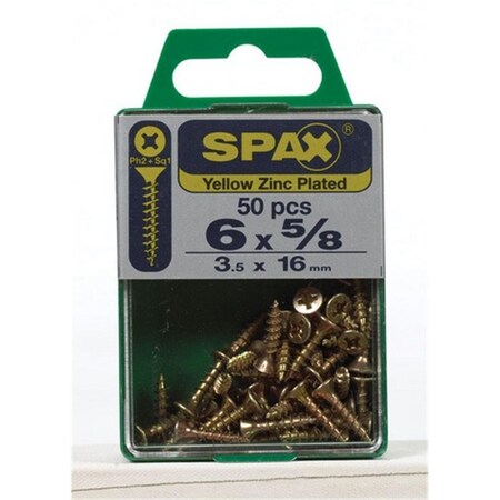 Spax 4101010350162 6 x 0.62 in. Multi Material Screw, 250PK 5338124